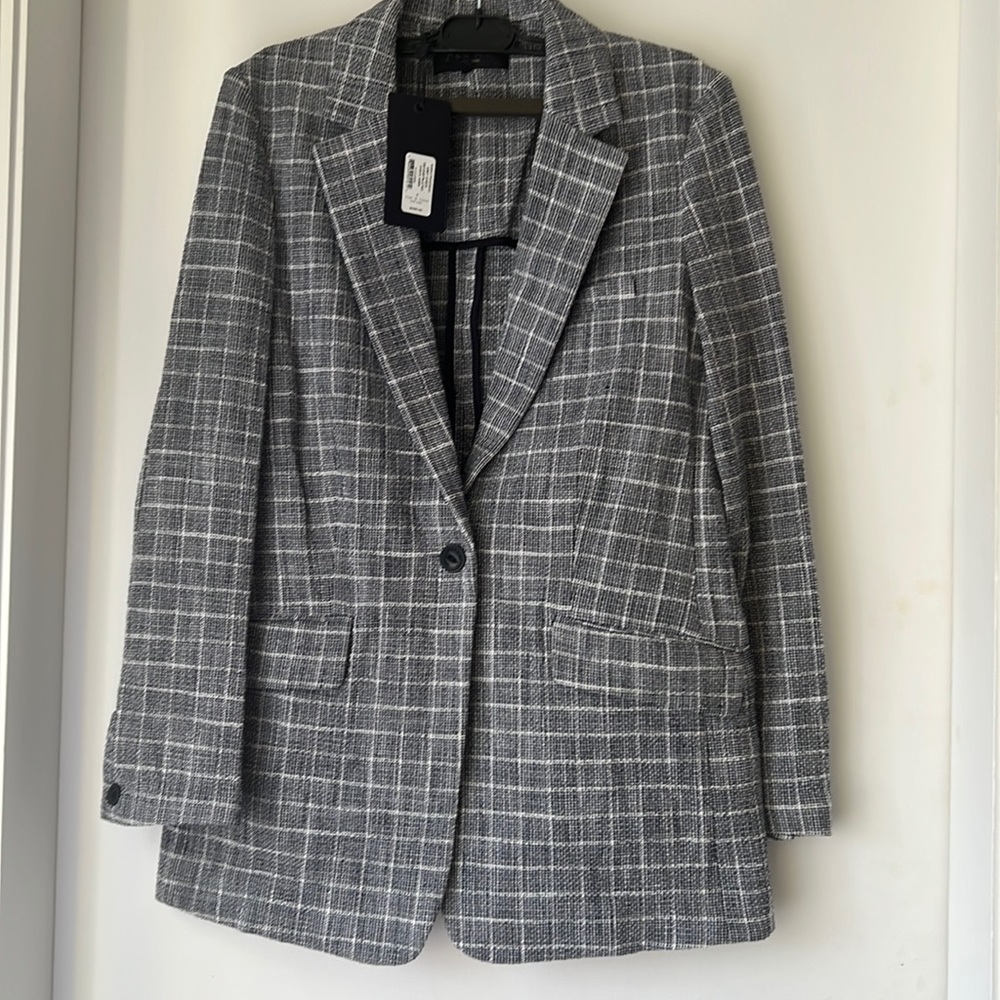 Rag N Bone Ames checked cotton-blend tweed blazer
